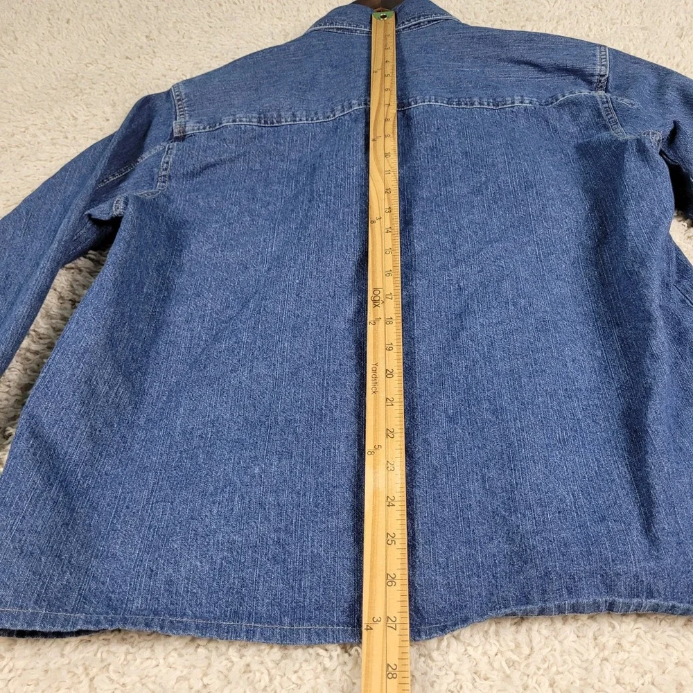 Levi's Denim Chore Shirt Men's Medium Blue 4-Pocket Cotton Button-Up Long Sleeve